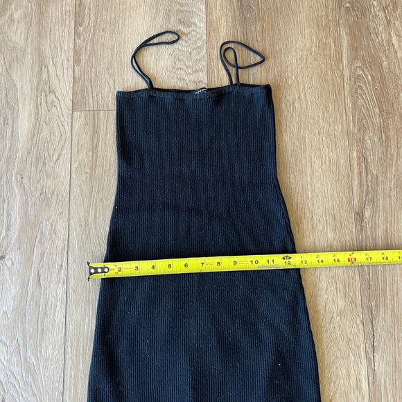 BRANDY MELVILLE Women's Ribbed Bodycon Dress In Black - Picture 5 of 8